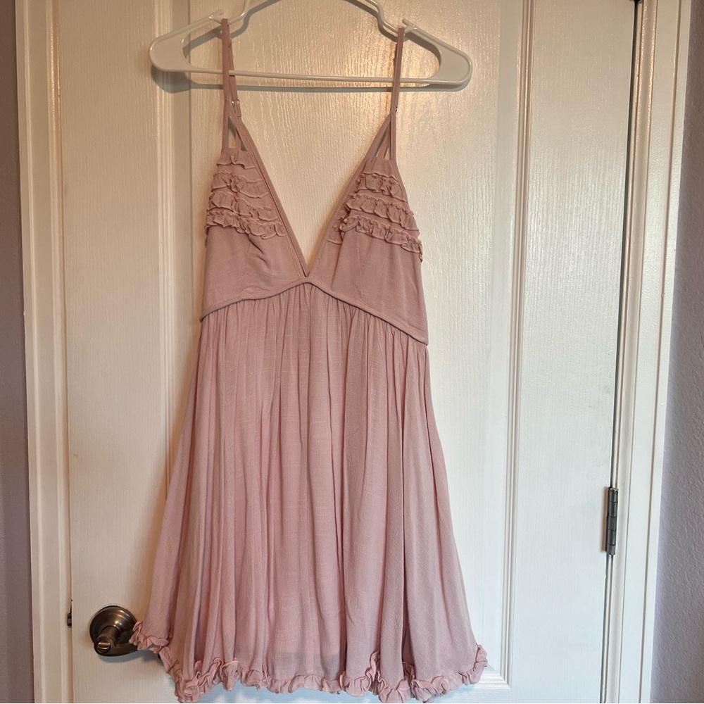 Angel Biba Light Pink Spaghetti Strap Dress